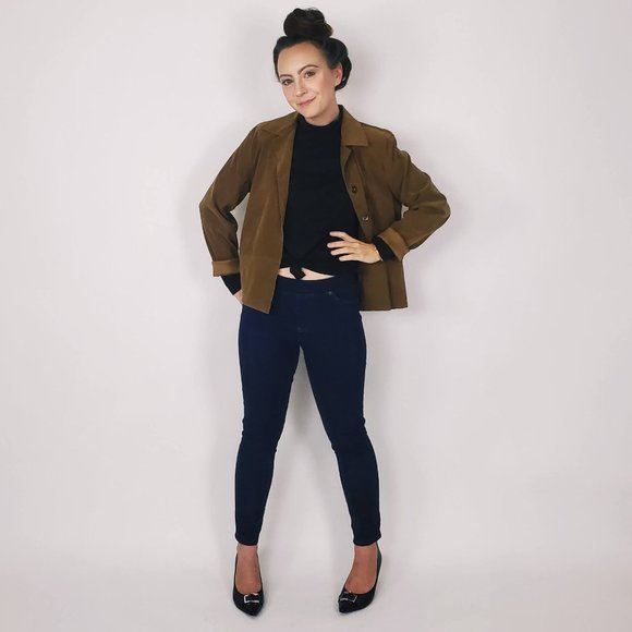 Dark Blue Jean Jeggings - Picture 1 of 10